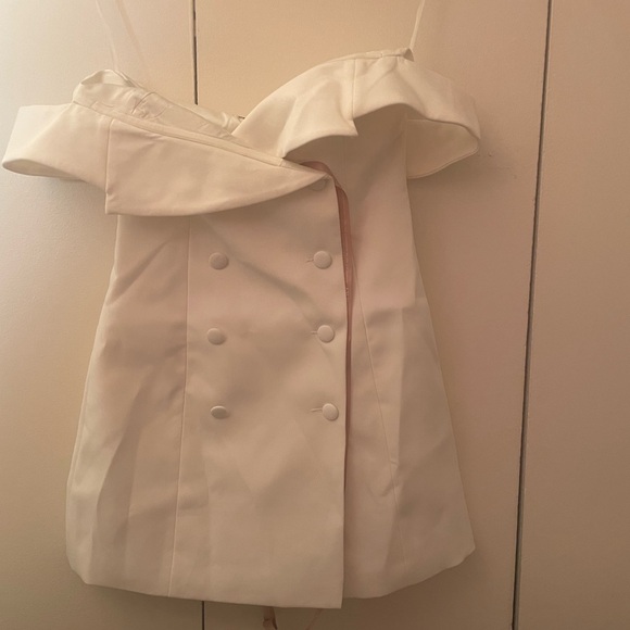 Meshki Strapless Cream Dress - Picture 4 of 7